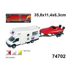 Машинка "Motorhome Sunshine", Россия, с яхтой 1:48 Autogrand