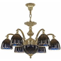 Хрустальная люстра 72209P/6/175 G P1 D Amber-Blue/H-1K Bohemia Ivele Crystal