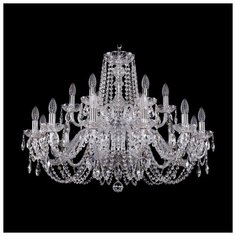 Люстра хрустальная 1402/12+6/300/2d Ni Bohemia Ivele Crystal