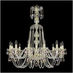 Люстра хрустальная 1402/12/300/XL-90 G K801 Bohemia Ivele Crystal