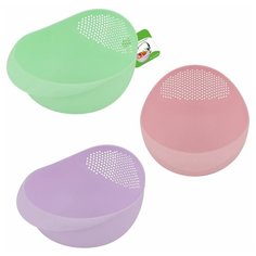 Миска-дуршлаг со сливом "Гарден" 22*17*12см 3цв МультиДом