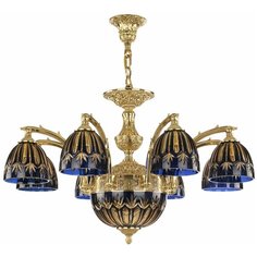 Хрустальная люстра 72211P/8/210 G P1 D Amber-Blue/H-1I Bohemia Ivele Crystal