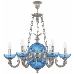 Хрустальная люстра 71003P/6/175 Ni P Aquamarine/M-1G FE1S Bohemia Ivele Crystal