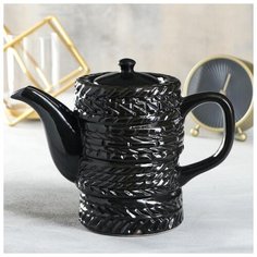Чайник заварочный "Шины" черный ,1.4л. 6578293 Керамика ручной работы