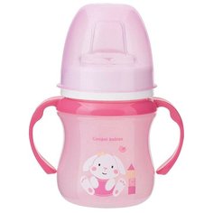 Поильник-непроливайка Canpol Babies 35/207, 120 мл розовый/зайчик