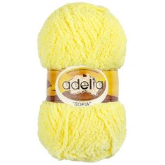 Пряжа Adelia "SOFIA" 100% полиэстер №39 св.желтый - 10 мотков по 50 г