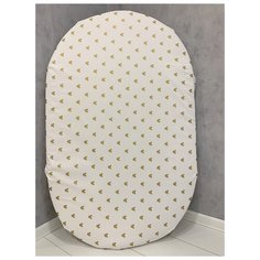 Простыня овальная на резинке СОНИКА из поплина микки золото