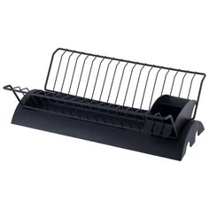 Сушилка для посуды Kamille 41,5*26*11,5 см из хромированной стали с поддоном 0769C