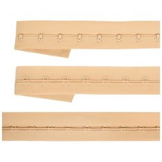 Крючки на ленте 1 ряда на мягкой основе шир.28мм TBY-82659 цв.бежевый уп. 45,7м TBY TBY.82659