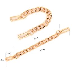 Цепочка - вешалка TBY80600 70х5мм цв. золото уп. 10шт TBY TBY.80600