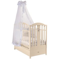 Кроватка Feretti Ricordo FMS (классическая), продольный маятник слоновая кость