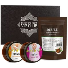 ReSize Подарочный набор для женщин "Интенсивное похудение" от целлюлита: скраб, крем для тела, обертывание