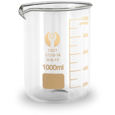 Мензурка, мерный стакан 1000 мл стекло Добрый Жар
