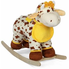 Качалка мягкая Тутси "Теленок "Бубляш" (белый/коричневый)