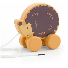 Каталка на веревочке Viga Toys 44003 Ежик (дерево)