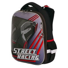 Ранец BRAUBERG PREMIUM, 2 отделения, с брелком, "Street racing", 38х29х16 см, 229904