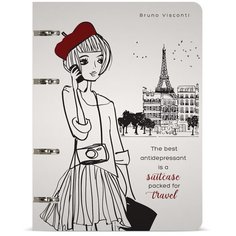 Тетрадь на кольцах со сменным блоком 80Л. "Путешественница" Bruno Visconti