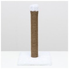 Когтеточка-столбик Пижон джут, 30*30*52 см, белая
