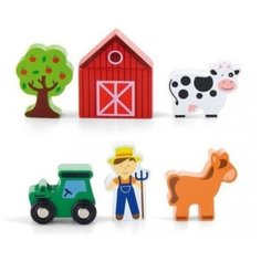 VIGA Набор аксессуаров для железной дороги Ферма в коробке