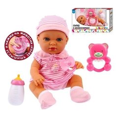 Shenzhen toys Пупс с аксессуарами (соска, погремушка, бутылочка) (звук) Shenzhen Toys