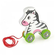 Каталка-игрушка Viga Zebra (50093) белый