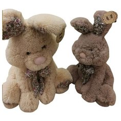 Shenzhen toys Мягкая игрушка Зайка с бантом в цветочек,38см