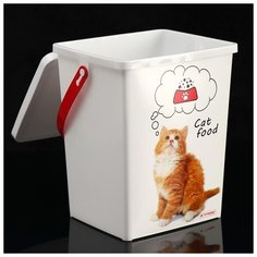 Контейнер для кошачьего корма Полимербыт "Кошки", 8,5 л