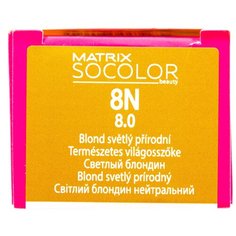 Matrix Socolor Beauty стойкая крем-краска для волос, 8N светлый блондин, 90 мл
