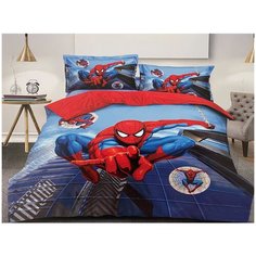 Детский комплект постельного белья Lorida Человек-паук, модель A, Сатин, 1,5 спальный
