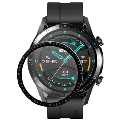 Защитное органическое стекло PMMA для Huawei Watch GT 2 / 46 mm, черная рамка, Deppa