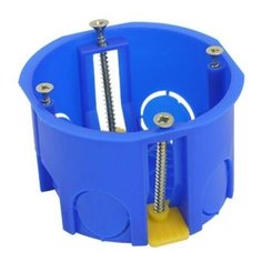 Уст. коробка D68х45 мм IP20, самонарезающие винты, пластиковые лапки, цвет синий SQ1403-0001 TDM Еlectric