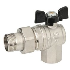 Кран шаровой угловой с американкой Внутренний-Наружный Bugatti OREGON 594 (1/2") 05940001