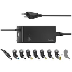Блок питания Hama H-200004 автоматический 90W 12V-22V 8-connectors 4A 1xUSB от бытовой электросети
