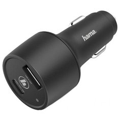 Автомобильное зар.устр. Hama H-183323 3A2.4A PDQC универсальное черный 00183323