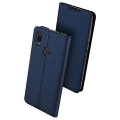 Флип чехол-книжка для Xiaomi RedMi 7 с функцией подставки и с отсеком для карт синий 100gadgets