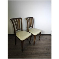 EVITA Стул Венеция М20 орех ткань 84/1 в комплекте 2 штуки/стул для гостиной/ стул дл кухни/стул деревенный/ стул в спальню/стул из массика
