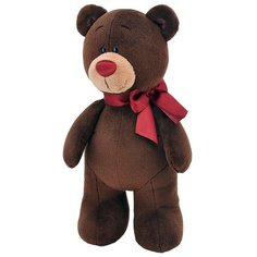 Мягкая игрушка Orange Toys Мишка Choco с красным бантом стоящий 25 см