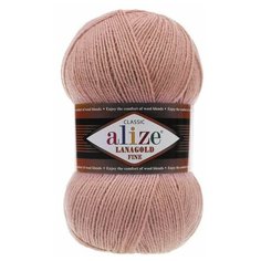 Пряжа Alize Lanagold Fine (Ланаголд Файн) 173 вялая роза 49% шерсть, 51% акрил 100г 390м 5шт