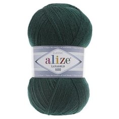 Пряжа Alize Lanagold 800 426 темно-зеленый (Ланаголд 800) 49% шерсть, 51% акрил 100г 800м 5шт