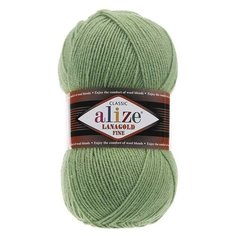 Пряжа Alize Lanagold Fine (Ланаголд Файн) 180 серебряная сосна 49% шерсть, 51% акрил 100г 390м 5шт