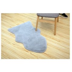 Мех для дома, Ковер из 1 шкуры искусственный заяц, Серый, T022-1P АВТОПИЛОТ