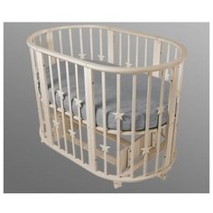 Кроватка Forest kids Lavatera Stars 6 в 1 (трансформер), поперечный маятник слоновая кость
