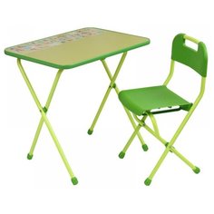 Комплект Nika стол + стул Алина 2 (КА2) салатовый 60x45 см салатовый