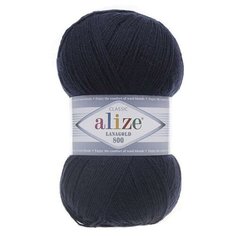 Пряжа Alize Lanagold 800 58 темно-синий (Ланаголд 800) 49% шерсть, 51% акрил 100г 800м 5шт