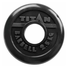 Диск Barbell обрезиненный черный 2,5 кг 51 мм Titan