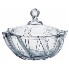 Ваза для конфет 19 см с крышкой Crystalite Bohemia "Инфинити /Без декора" / 006705