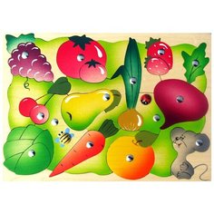 Магнитная мозаика Крона Во саду ли, в огороде, 26 деталей, 2 удочки 143-040