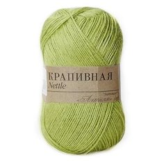 Пряжа Пехорка Крапивная 4995579, 100 % крапива, 50 г, 250 м, 119 горох