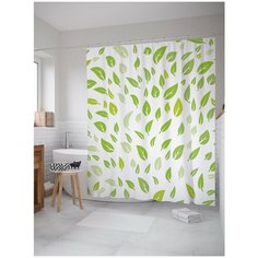 Штора для ванной JoyArty Лиственный узор 180х200 (sc-13306)