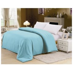 Пододеяльник Valtery на пуговицах, сатин, 180 х 215 см, голубой